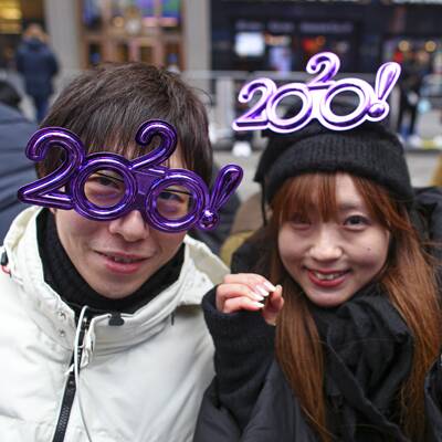 Rund eine Million Menschen am New Yorker Times Square