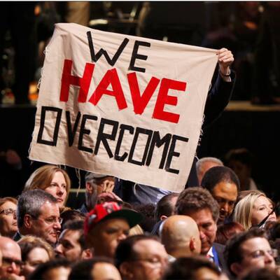 So feiern die Anhänger Obamas 