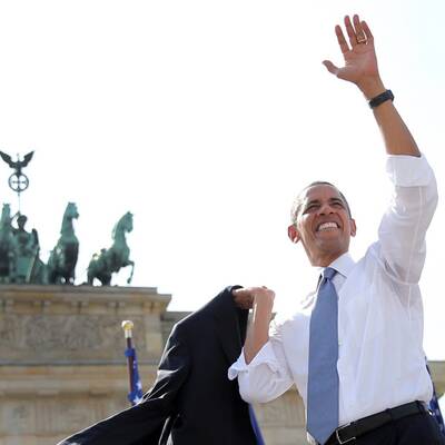 Obamas Auftritt vor dem Brandenburger Tor 