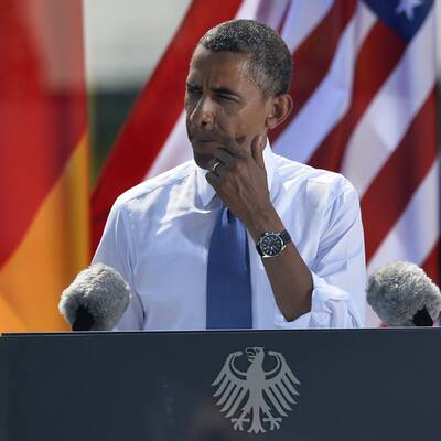 Obamas Auftritt vor dem Brandenburger Tor 
