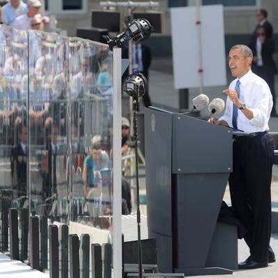 Obamas Auftritt vor dem Brandenburger Tor 