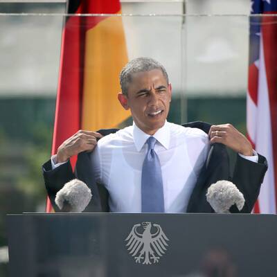 Obamas Auftritt vor dem Brandenburger Tor 