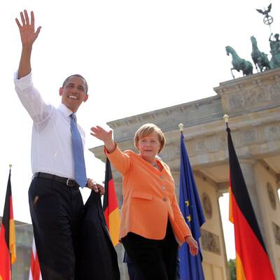 Obamas Auftritt vor dem Brandenburger Tor 