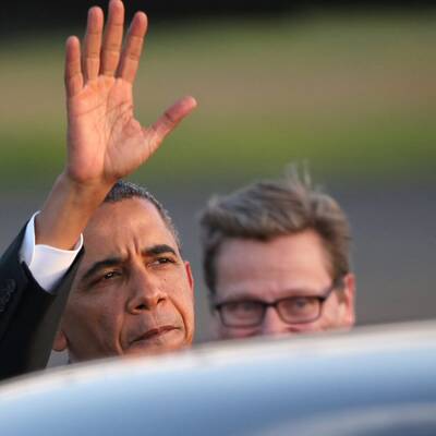 Obamas in Berlin gelandet
