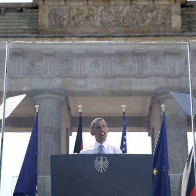 Obamas Auftritt vor dem Brandenburger Tor 