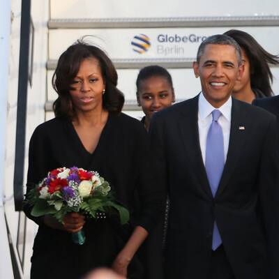 Obamas in Berlin gelandet
