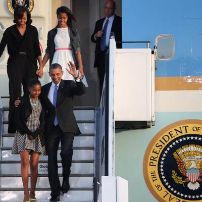 Obamas in Berlin gelandet