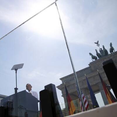 Obamas Auftritt vor dem Brandenburger Tor 