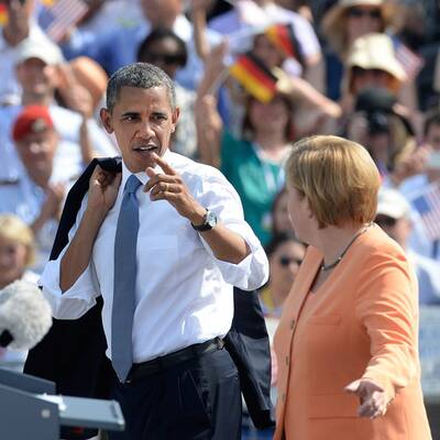 Obamas Auftritt vor dem Brandenburger Tor 