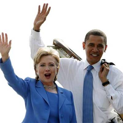 Erster gemeinsamer Auftritt von Obama und Clinton