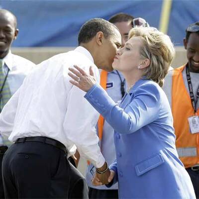 Erster gemeinsamer Auftritt von Obama und Clinton