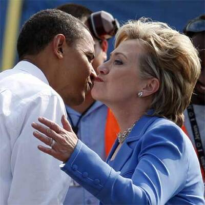 Erster gemeinsamer Auftritt von Obama und Clinton