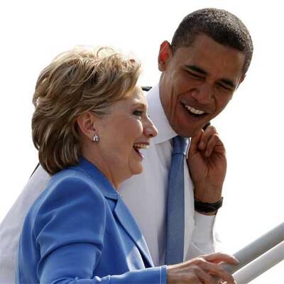 Erster gemeinsamer Auftritt von Obama und Clinton