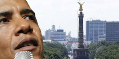 Obama spricht an der Siegessäule