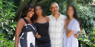 Michelle Malia Barack Sasha Obama