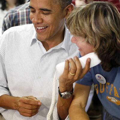 Obama liefert Pizza aus