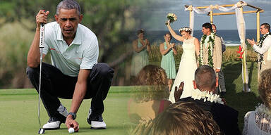 Golfer Obama verjagt Hochzeits-Paar
