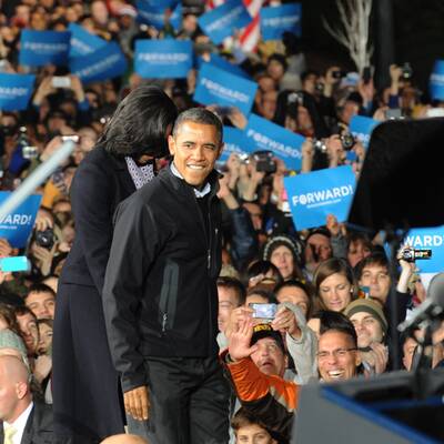 Barack Obama und Bruce Springsteen in Madison / Wisconsin 