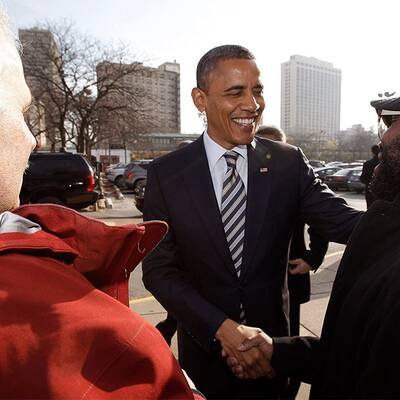 Barack Obama und Bruce Springsteen in Madison / Wisconsin 
