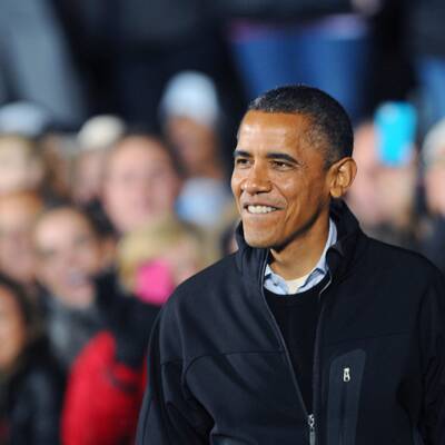 Barack Obama und Bruce Springsteen in Madison / Wisconsin 