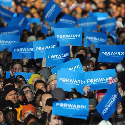 Barack Obama und Bruce Springsteen in Madison / Wisconsin 