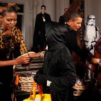 Obamas feiern mit 2.000 Kindern Halloween