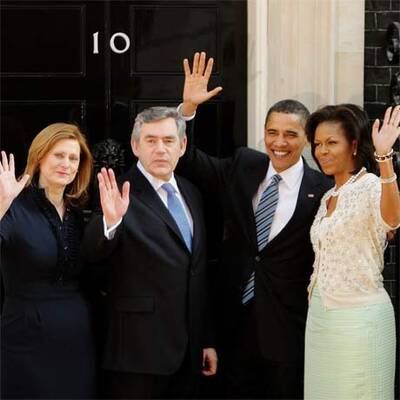 Obama zu Besuch bei Brown