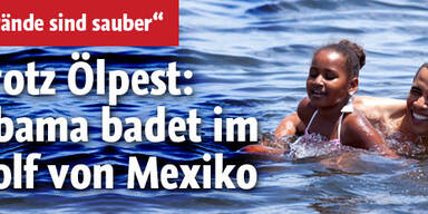 Obama badete im Golf von Mexiko