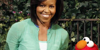 Michelle Obama besuchte die Sesamstraße