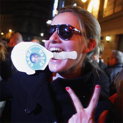 Obama-Fans feiern in Chicago