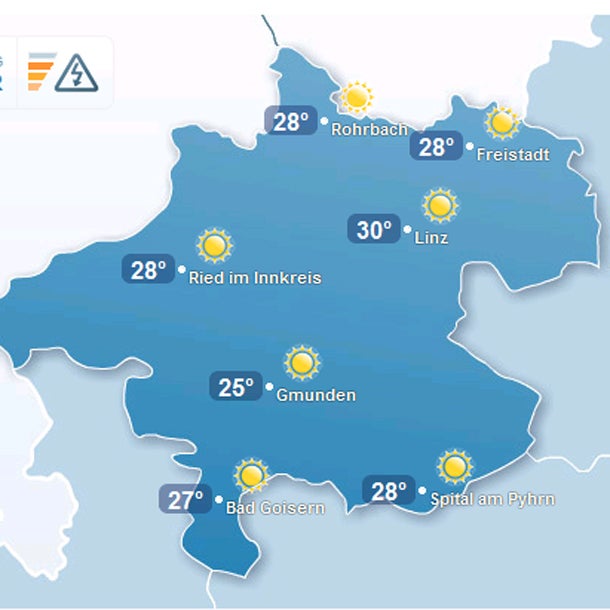 Heftige Gewitter in Österreich