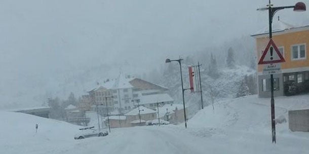 Schnee und Regen in Österreich