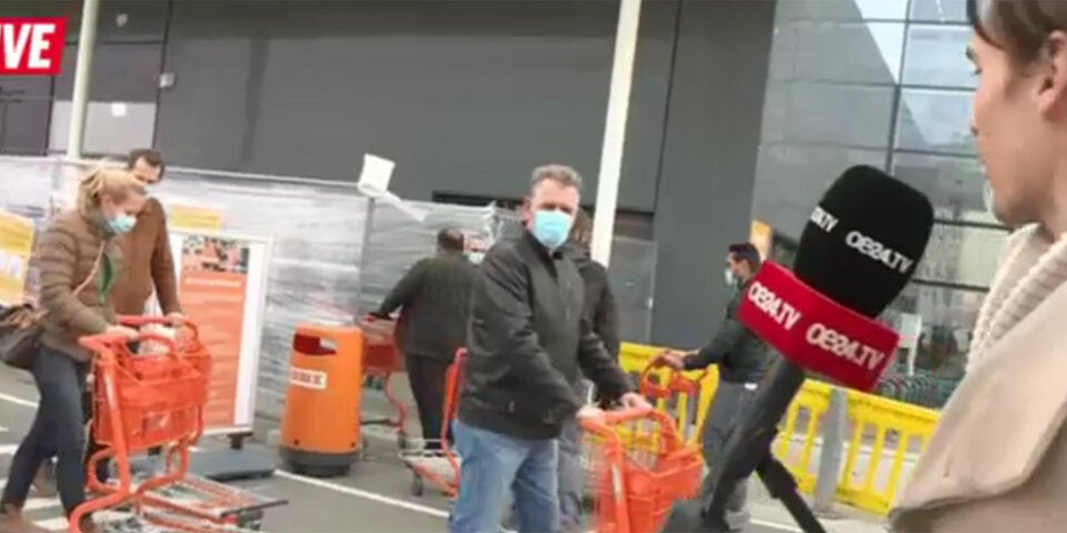 Massen-Anstrum: Video zeigt irre Baumarkt-Schlange in Wien