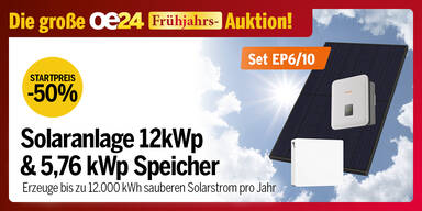 Solaranlage 12kWp + 5,76 kWp Speicher - oe24 Auktion März 26 - 1003