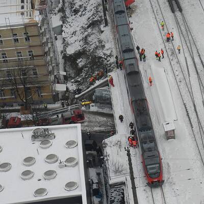 Schnellbahn-Unfall auf der Wiener Vorortelinie 