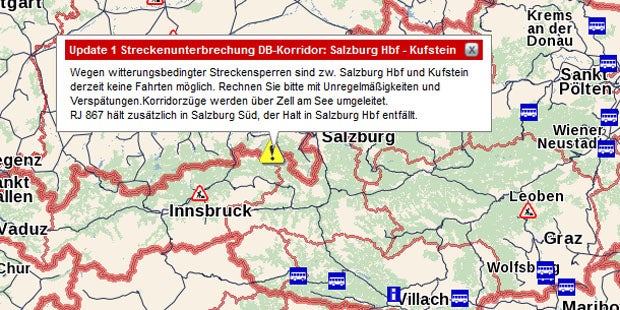 Orkan mit 120 km/h in Österreich