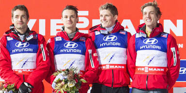 Gold! ÖSV-Adler gewinnen Team-Springen