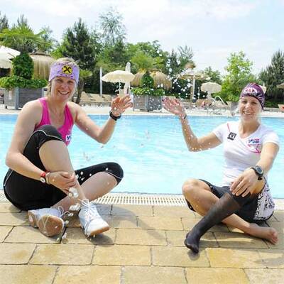 ÖSV-Damen in der Therme Geinberg