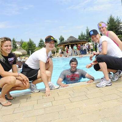 ÖSV-Damen in der Therme Geinberg