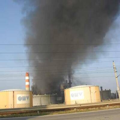 Großbrand am OMV-Gelände