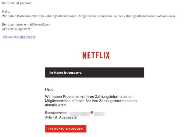 Achtung! Klicken Sie nicht auf diese Fake-