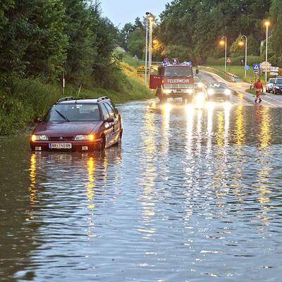 Schlimmes Unwetter in Österreich