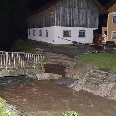 Schlimmes Unwetter in Österreich