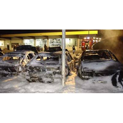 Bilder von der zerstörten Werkstätte in Altheim