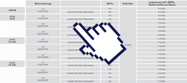 Das kostet der neue Opel Adam