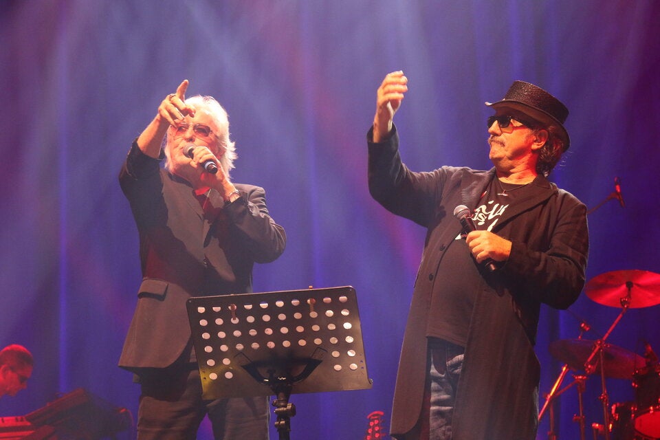 Rockprofessor Reinhold Bilgeri und Opus in der Wiener Stadthalle.