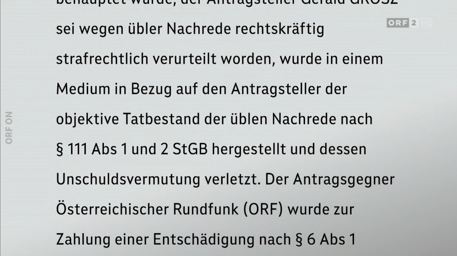 Gerald Grosz Veröffentlichung orf