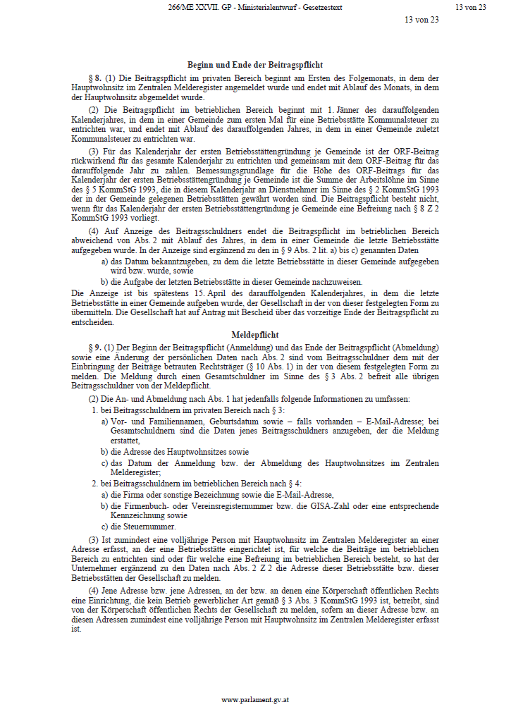 Das steht WIRKLICH im ORF-Gesetz