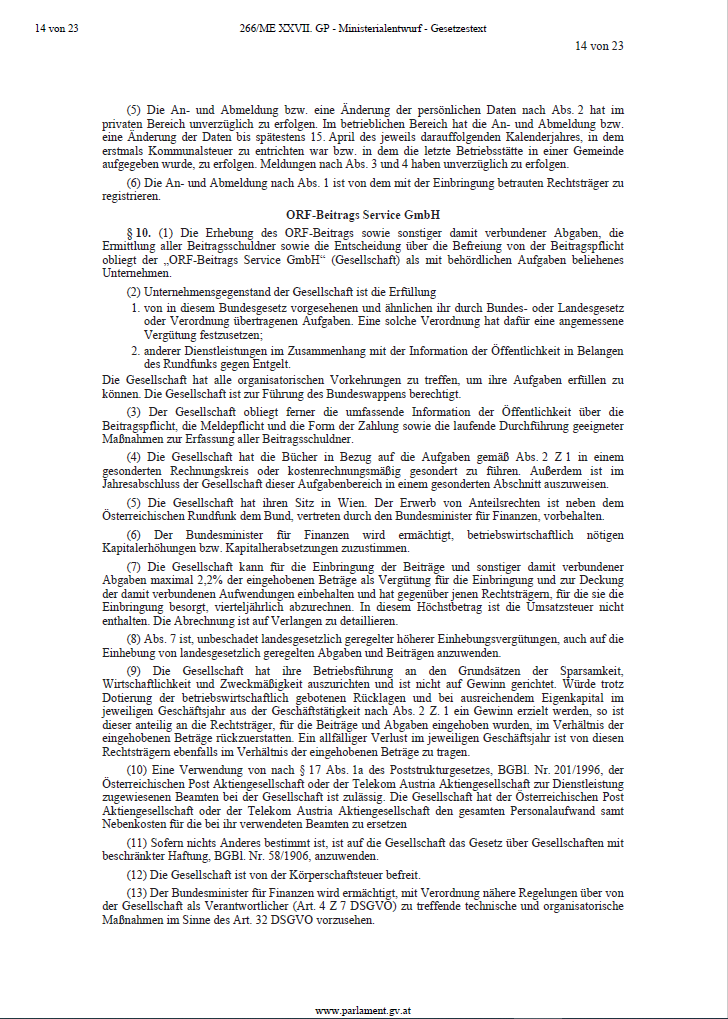 Das steht WIRKLICH im ORF-Gesetz
