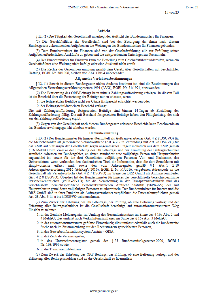 Das steht WIRKLICH im ORF-Gesetz